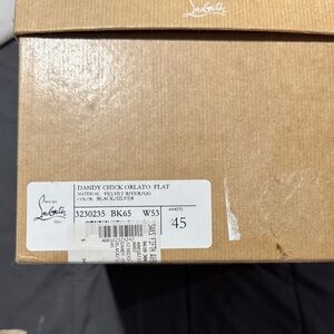 Christian Louboutin Black and Silver Flats